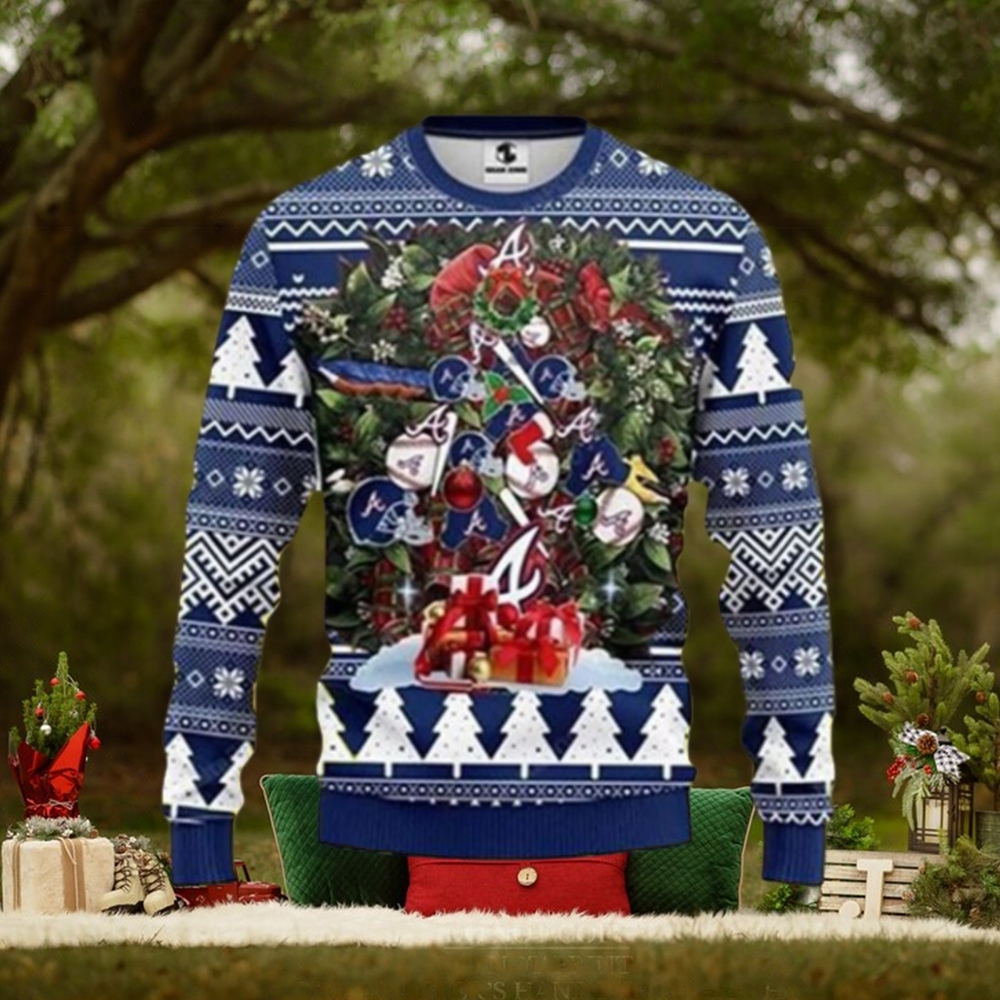 Mlb Atlanta Braves Custom Ugly Christmas Sweater Mlb Atlanta Braves Custom Ugly Christmas Sweater
