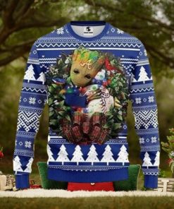 Mlb Atlanta Braves Groot Hug Ugly Christmas Sweater