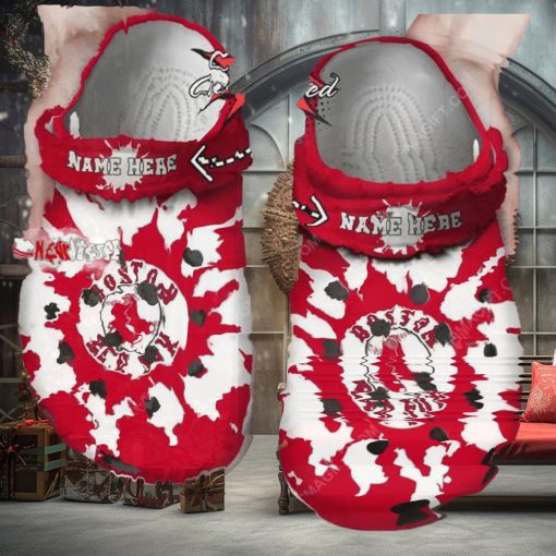 Mlb Boston Red Sox Custom Name Crocs Clog