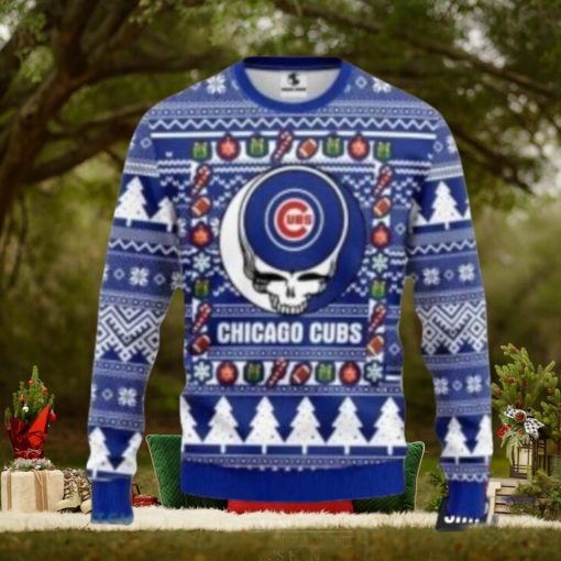 Mlb Chicago Cubs Grateful Dead Christmas Ugly Christmas Sweater