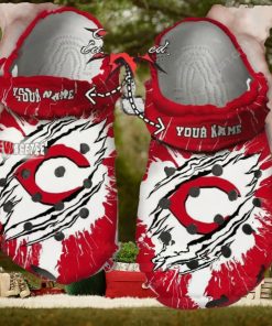 Mlb Cincinnati Reds Ripped Claw Custom Name Crocs Clog