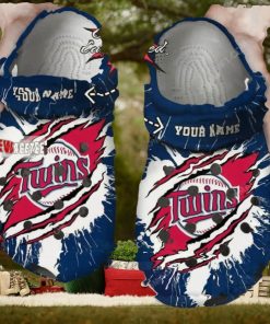 Mlb Minnesota Twins Ripped Claw Custom Name Crocs Clog