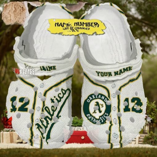 Mlb Oakland Athletics Custom Name Crocs Clog