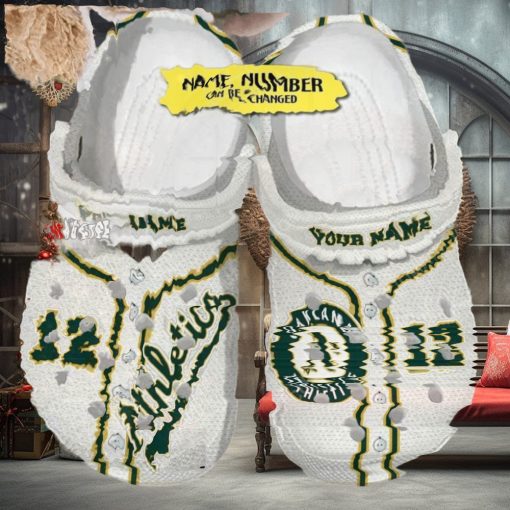 Mlb Oakland Athletics Custom Name Crocs Clog