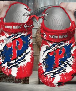 Mlb Philadelphia Phillies Ripped Claw Custom Name Crocs Clog