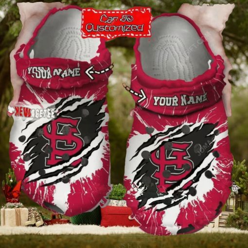 Mlb St Louis Cardinals Ripped Claw Custom Name Crocs Clog