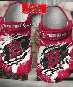 Mlb St Louis Cardinals Ripped Claw Custom Name Crocs Clog
