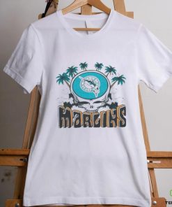 Mlb X Grateful Dead X Marlins Skull shirt