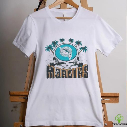 Mlb X Grateful Dead X Marlins Skull shirt