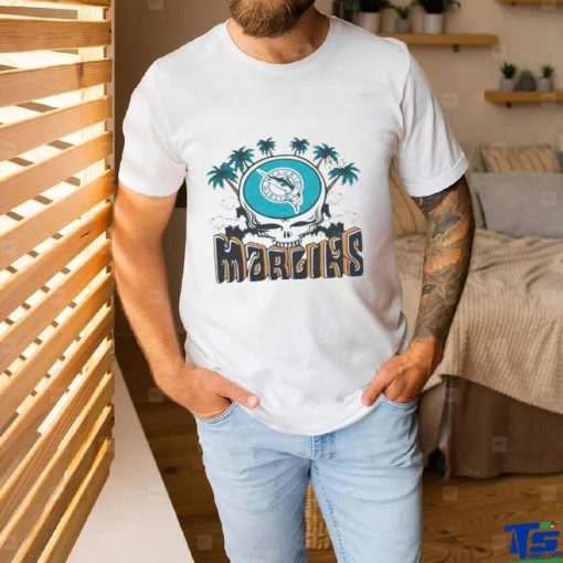 Mlb X Grateful Dead X Marlins Skull shirt