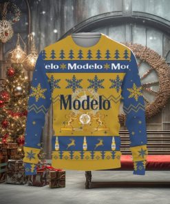 Modelo Beers Big Snowflake Pattern Ugly Christmas 3D Sweater For Men And Women