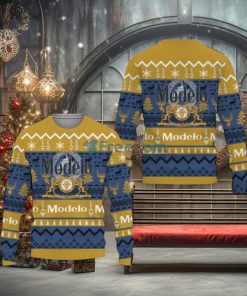 Modelo Beers s Beer Vintage Logo Ugly Christmas Sweater Gift For Men And Women