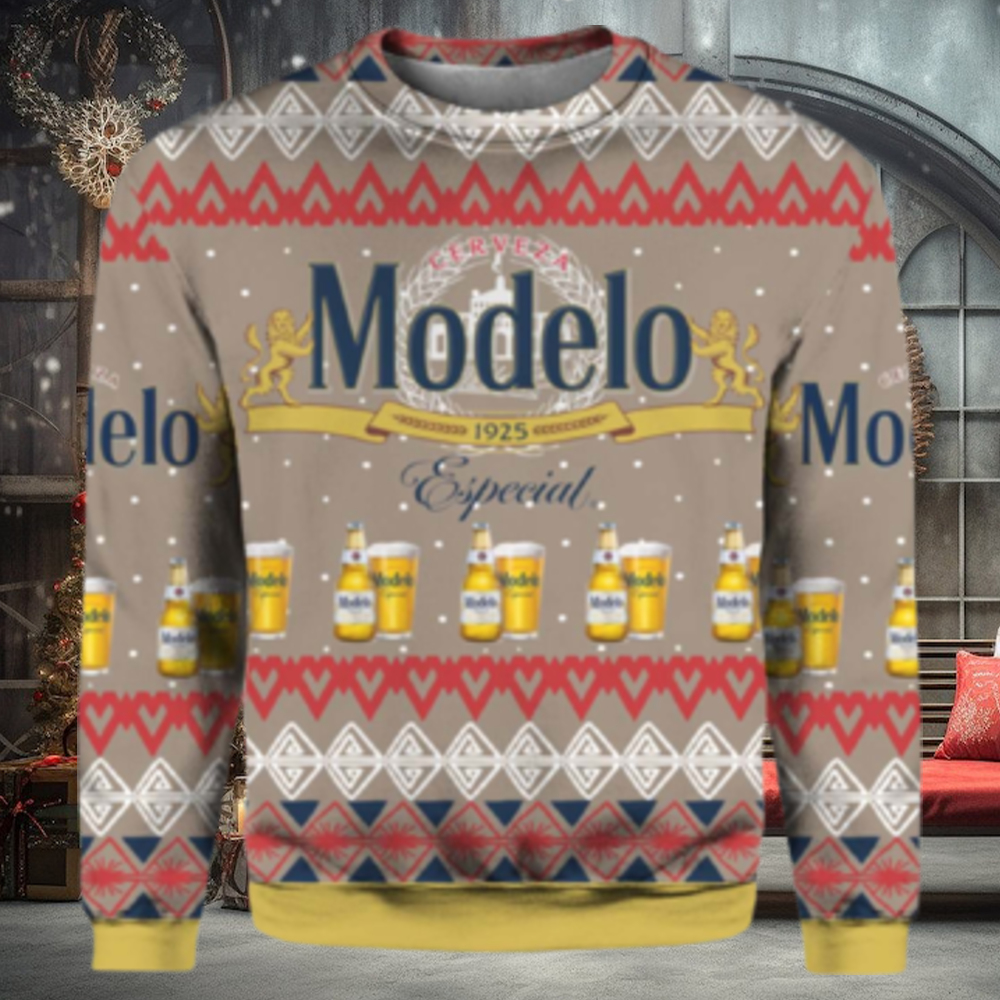 Modelo Especial Beer 3D Print Ugly Christmas Sweater, Hoodie Modelo Especial Beer 3D Print Ugly Christmas Sweater, Hoodie