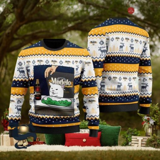 Modelo Negra Cat Meme Christmas Ugly Sweater