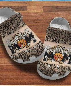 Mom Basketball Leopard Pattern Crocs Gift For Mother