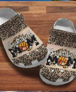 Mom Basketball Leopard Pattern Crocs Gift For Mother