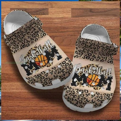 Mom Basketball Leopard Pattern Crocs Gift For Mother