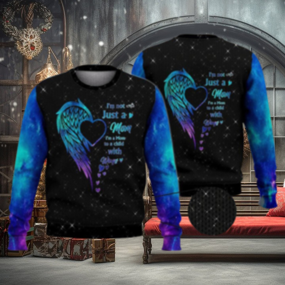 Mom To A Child With Wings 3D Full Print Ugly Sweater Christmas Gift Sweater Mom To A Child With Wings 3D Full Print Ugly Sweater Christmas Gift Sweater