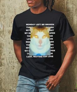 Monday left me broken cat shirt