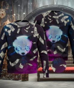 Money Panda Funny Black 3D Full Print Ugly Sweater Christmas Gift Sweater