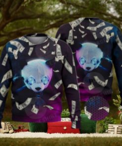 Money Panda Funny Black 3D Full Print Ugly Sweater Christmas Gift Sweater