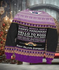 Monica Friends Happy Hanukkah Holidays Ugly Xmas Sweater