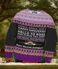 Monica Friends Happy Hanukkah Holidays Ugly Xmas Sweater