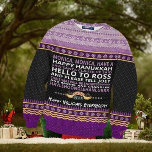Monica Friends Happy Hanukkah Holidays Ugly Xmas Sweater