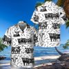 Monochrome Black Angus And Wheat Pattern Cow Hawaiian Shirt, Funny Hawaiian Shirt With Cows