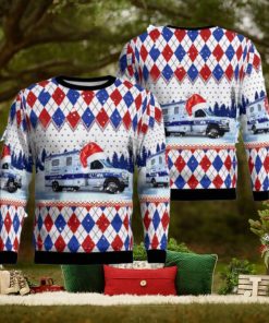 Monroe, Michigan, Monroe Community Ambulance Christmas Ugly Sweater 3D