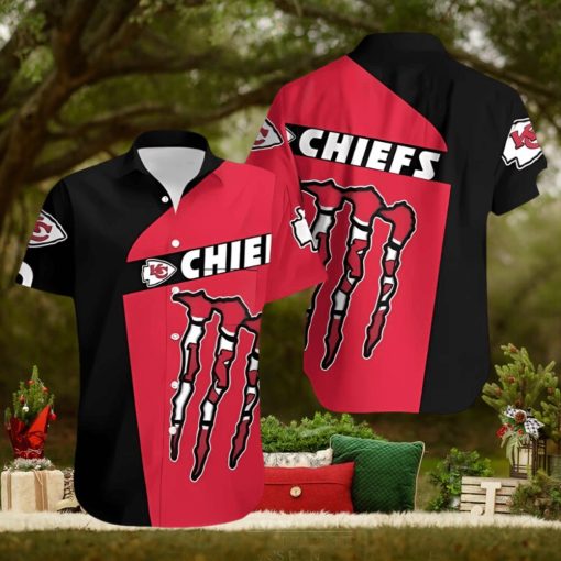 Monster Energy Kansas City Chiefs Hawaiian Shirt