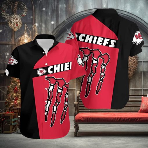 Monster Energy Kansas City Chiefs Hawaiian Shirt