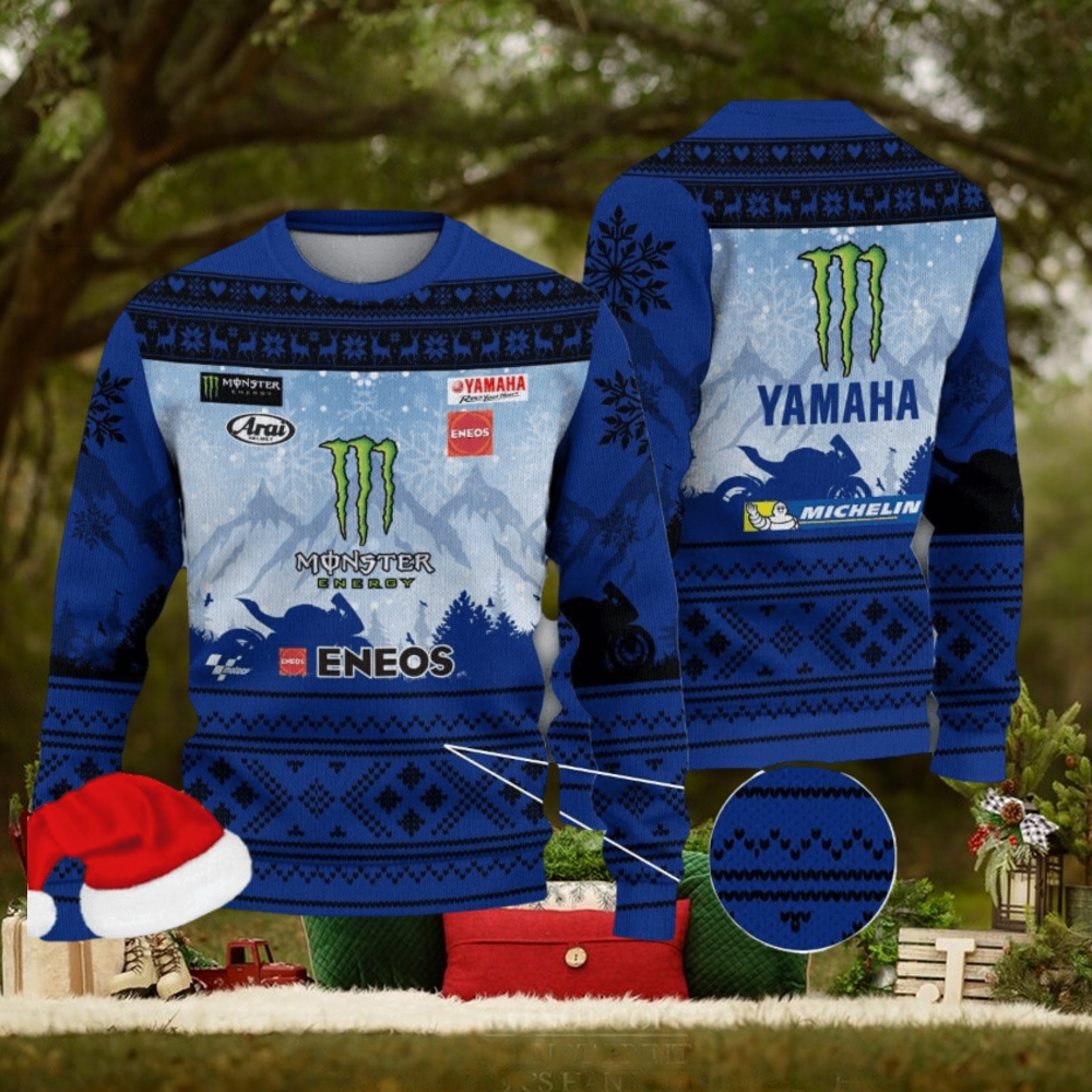 Monster Energy Yamaha MotoGP Racing Moto Ugly Christmas Sweater For Men And Women Monster Energy Yamaha MotoGP Racing Moto Ugly Christmas Sweater For Men And Women
