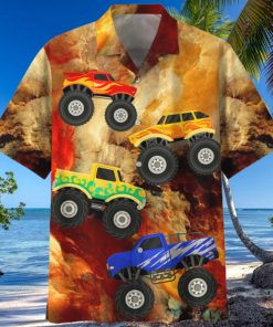 Monster Truck Red Unique Design Unisex Hawaiian Shirt For Men And Women Dhc17062704