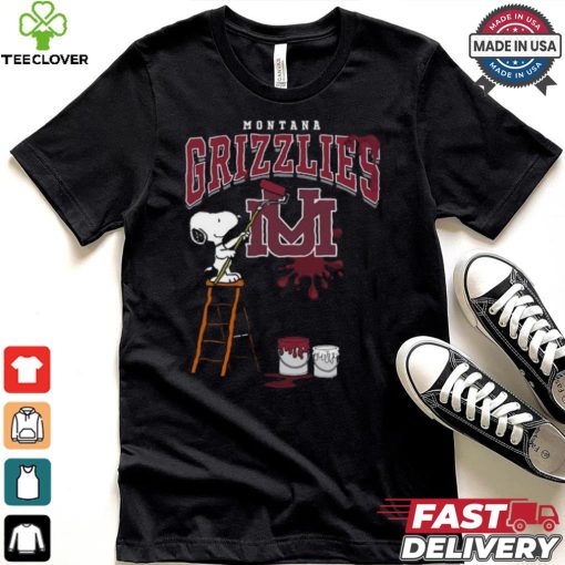 Montana Grizzlies Snoopy Painting Shirt