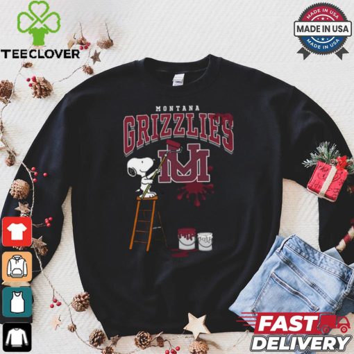 Montana Grizzlies Snoopy Painting Shirt
