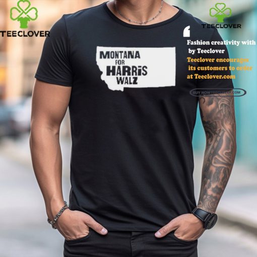 Montana Map for Harris Walz 2024 T Shirt