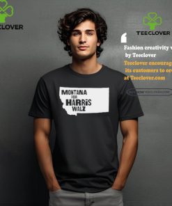 Montana Map for Harris Walz 2024 T Shirt