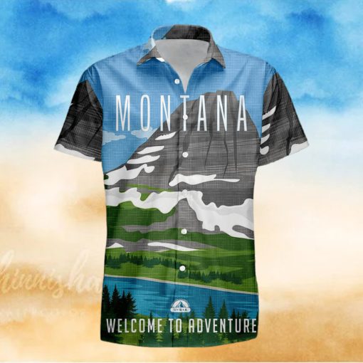 Montana Retro Style Travel Summer 3D Hawaiian Shirt Gift For Men And Women Fans
