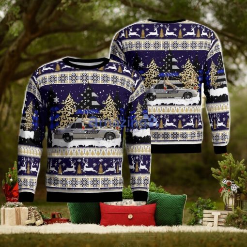 Montezuma Police Department K 9 Ford CVPI, Montezuma, Georgia Christmas AOP Ugly Sweater For Men Women