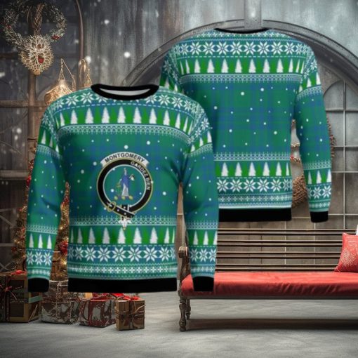 Montgomery Ancient Crest Tartan Christmas Ugly Sweater 3D Gift For Men And Women