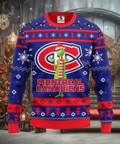 Montreal Canadians Funny Grinch Christmas Ugly Sweater