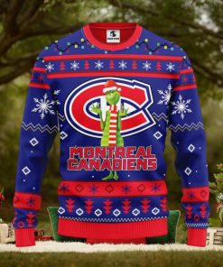 Montreal Canadians Funny Grinch Christmas Ugly Sweater