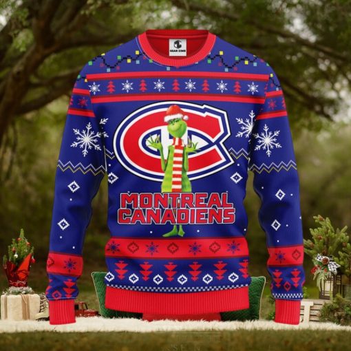 Montreal Canadians Funny Grinch Christmas Ugly Sweater