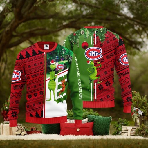 Montreal Canadians Grinch & Scooby doo Christmas Ugly Sweater