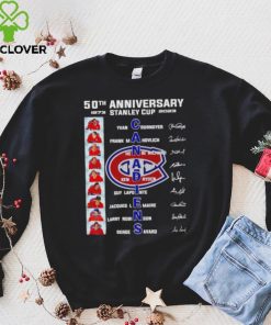 Montreal Canadiens 50th anniversary 1973 2023 Stanley Cup signatures hoodie, sweater, longsleeve, shirt v-neck, t-shirt