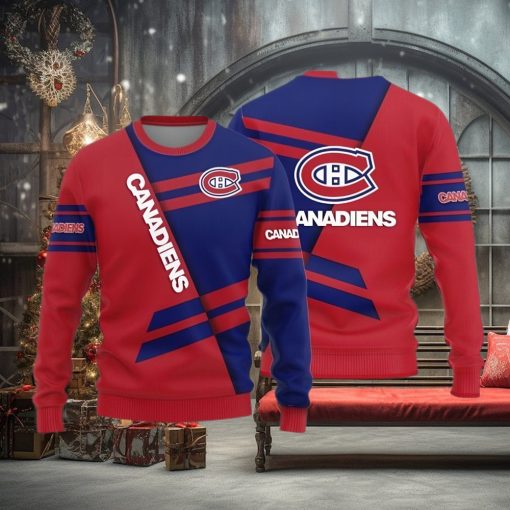 Montreal Canadiens Basic Pattern Knitted Sweater For Christmas
