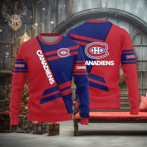 Montreal Canadiens Basic Pattern Knitted Ugly Christmas Sweater AOP Gift For Men And Women