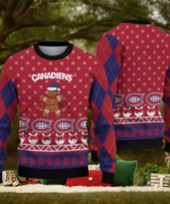 Montreal Canadiens Christmas Gingerbread Man Ugly Christmas Sweater Cute Christmas Gift