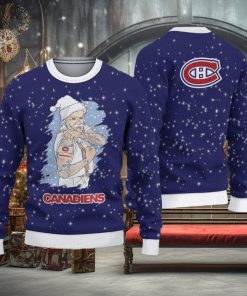 Montreal Canadiens Christmas Santa Claus Tattoo Ugly Sweater For Men Women